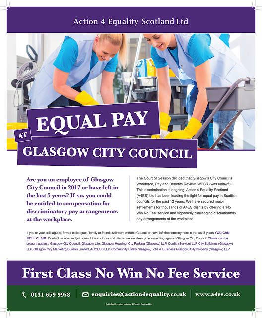 Action 4 Equality Scotland Glasgow Equal Pay Update
