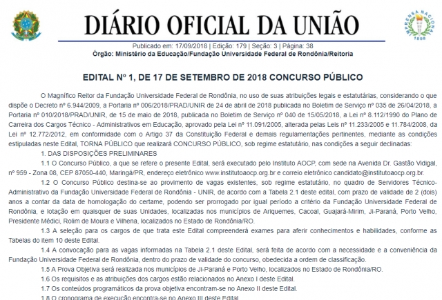 concurso da Unir