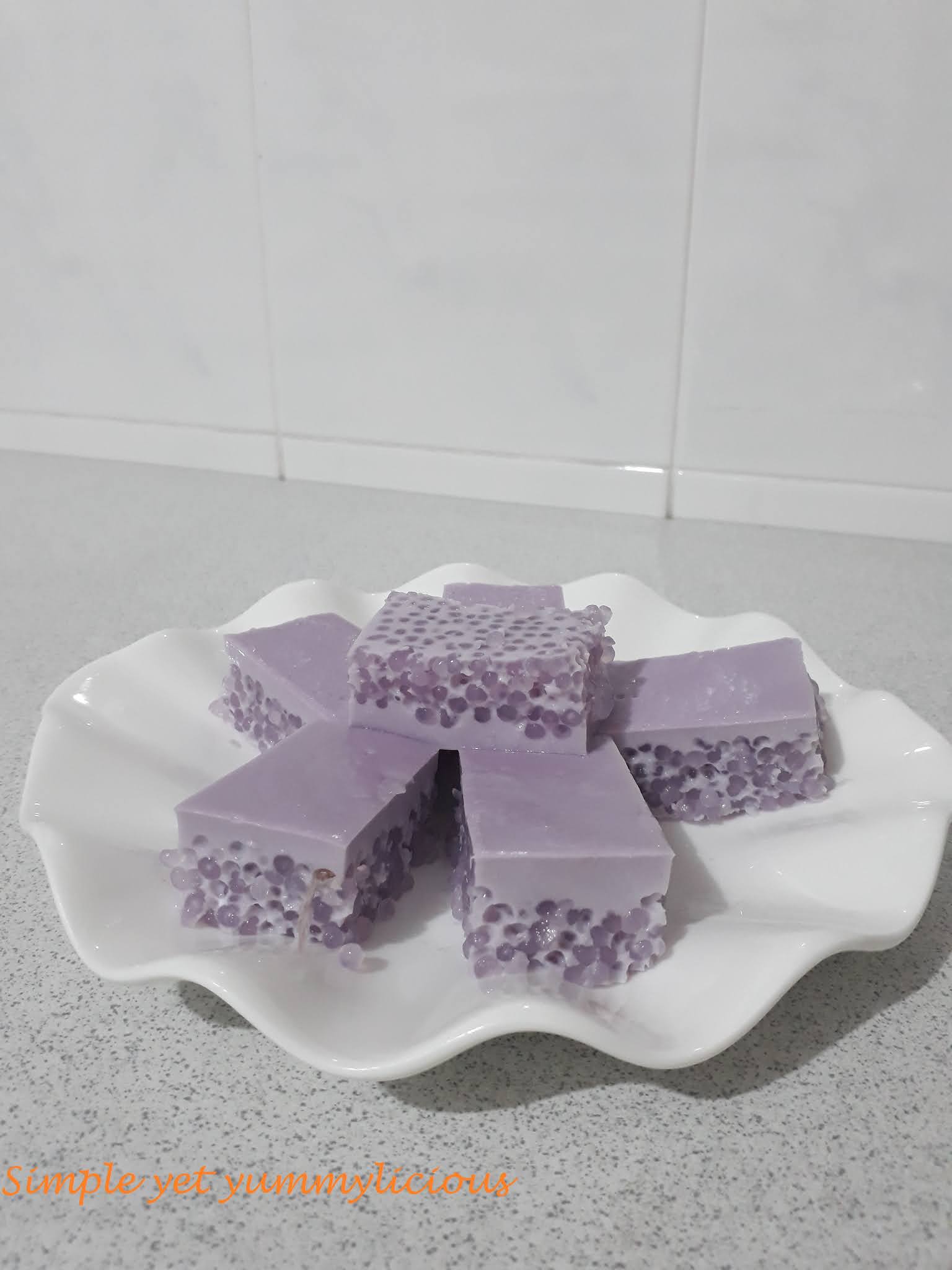 Simple yet yummylicious! Purple Sweet Potato Sago Coconut Milk Jelly
