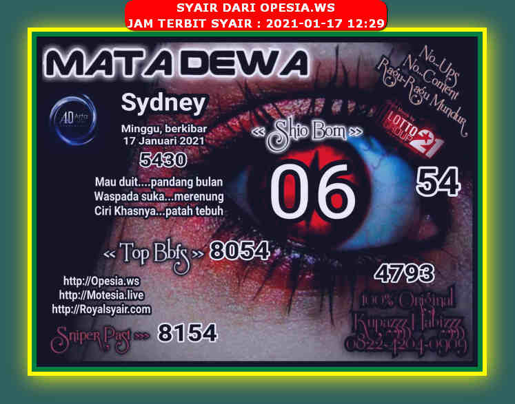 1 New Message Kode Syair Sydney 17 Januari 2021 Forum Syair Togel Hongkong Singapura Sydney