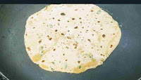 Roasting Methi paratha on Tawa for Methi paratha recipe