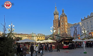 Plaza del Mercado de Cracovia en Navidad