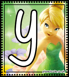 Bello Abecedario de Campanilla. Tinker Bell Letters.