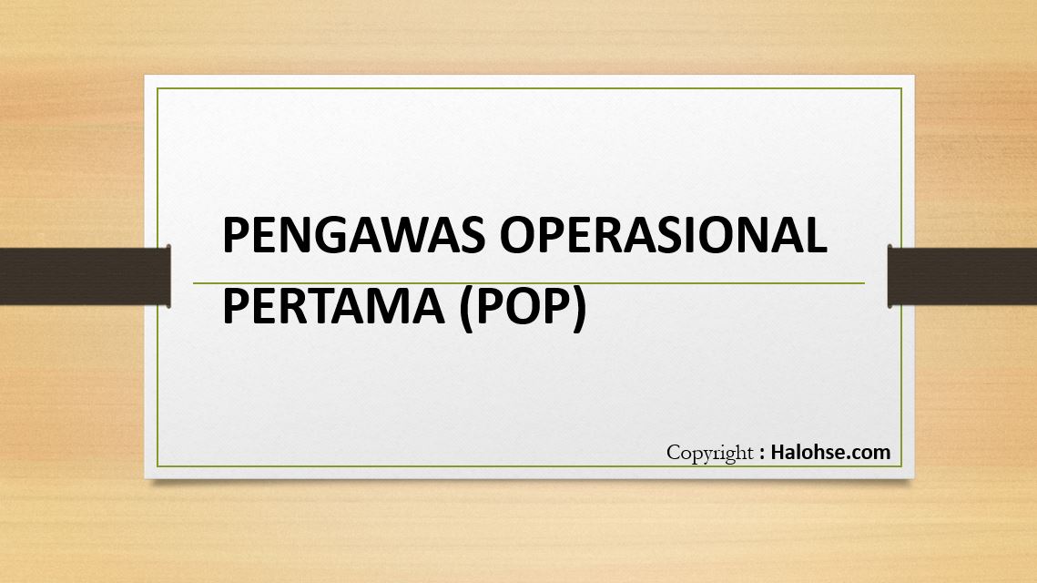Contoh Soal Pengawas Operasional Pertama Pop Pertambangan Halo Hse