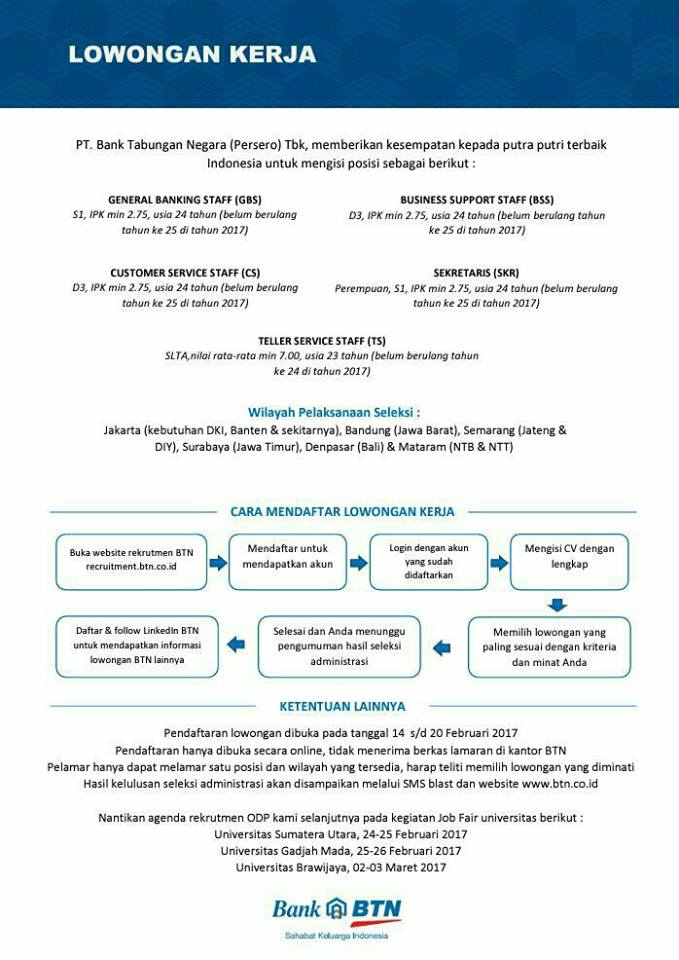 Boleh tidak daftar bank btn tapi di tahun rekrutmen berumur 25 2016 Boleh tidak daftar bank btn tapi di tahun rekrutmen berumur 25 2016