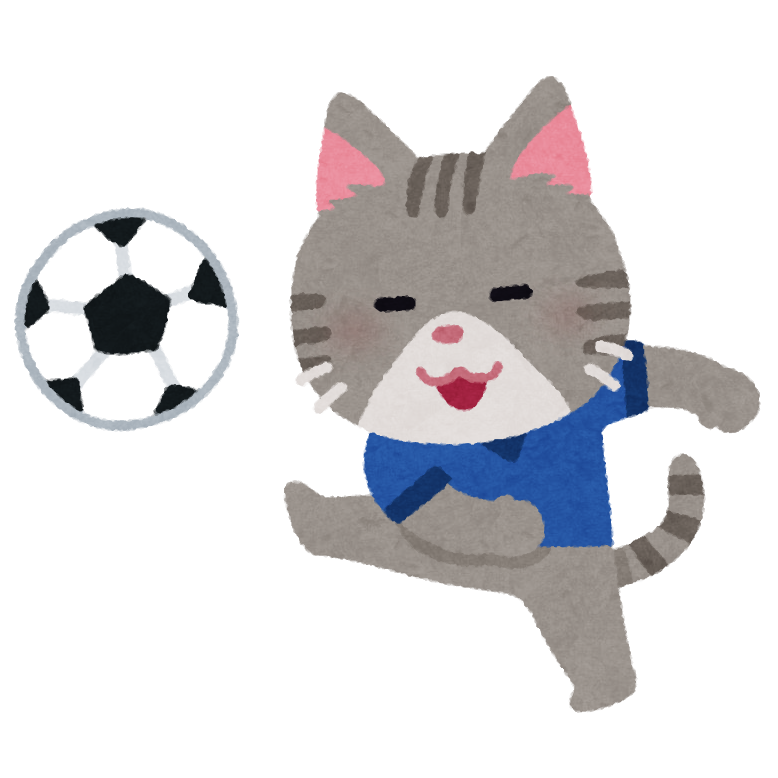 いろいろなサッカーをやる動物のキャラクター かわいいフリー素材集 いらすとや