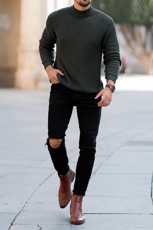 How to style turtle neck? | Turtleneck outfit men. - TiptopGents