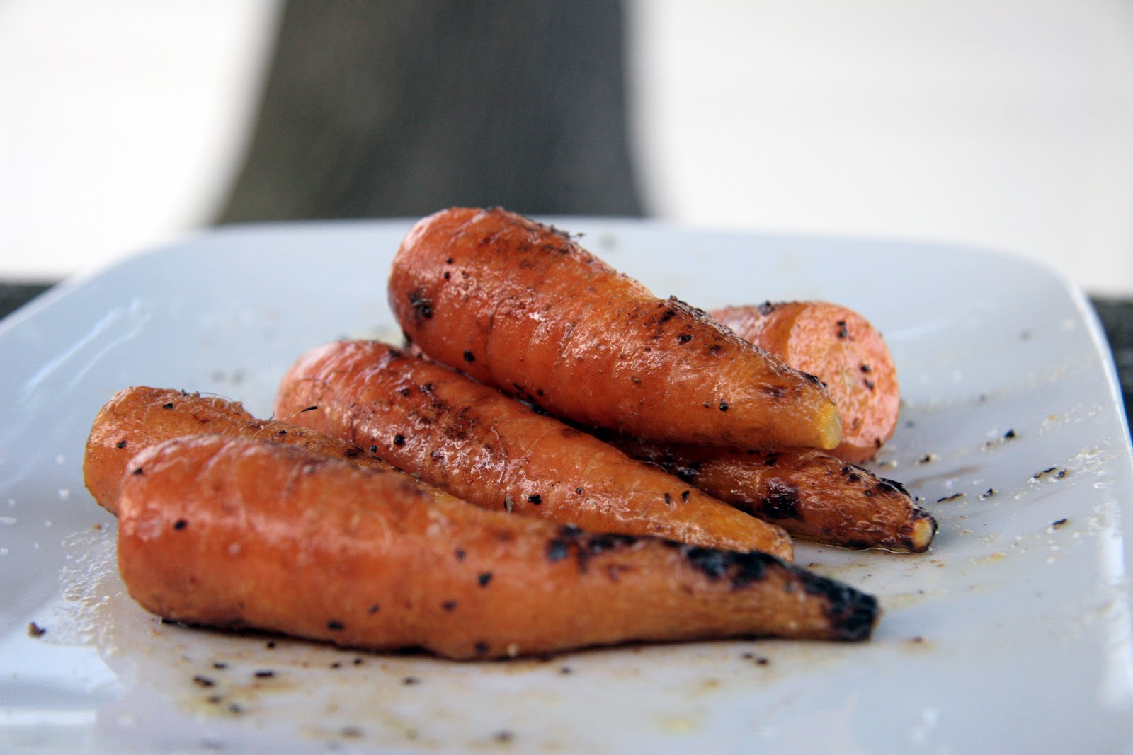 Grilled baby carrots