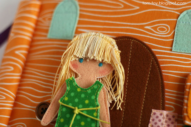 Dollhouse busy book, personalized quiet book for a girl Развивающая книжка кукольный домик