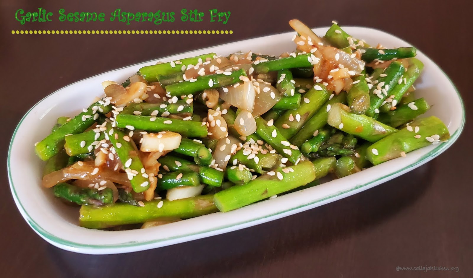 Sailaja Kitchen...A site for all food lovers! StirFried Sesame