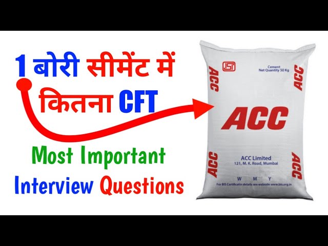 How do i calculate 50 Kg cement bag volume in CFT? - Civil Sir