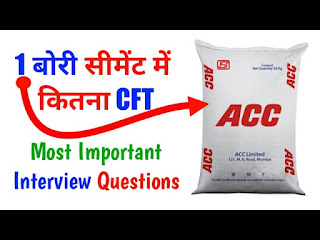 Value of one bag cement in CFT Volume of one bag cement in CFT