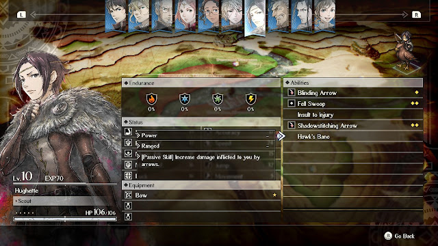 Project TRIANGLE STRATEGY Hughette Hawk's Bane passive skill arrow damage