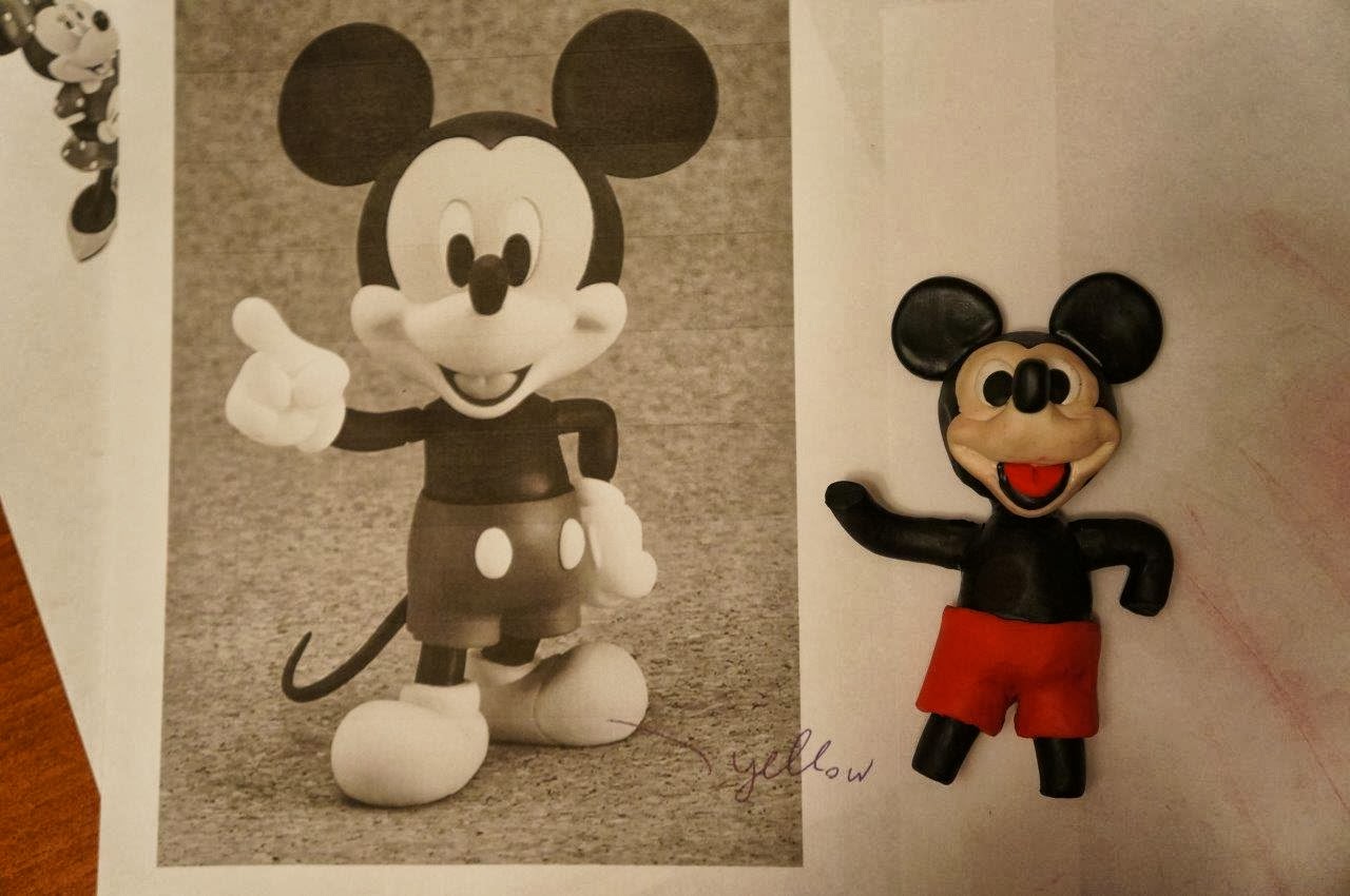 Ceramics : It's Just Dirt: Fimo Mickey Mouse : Part 1