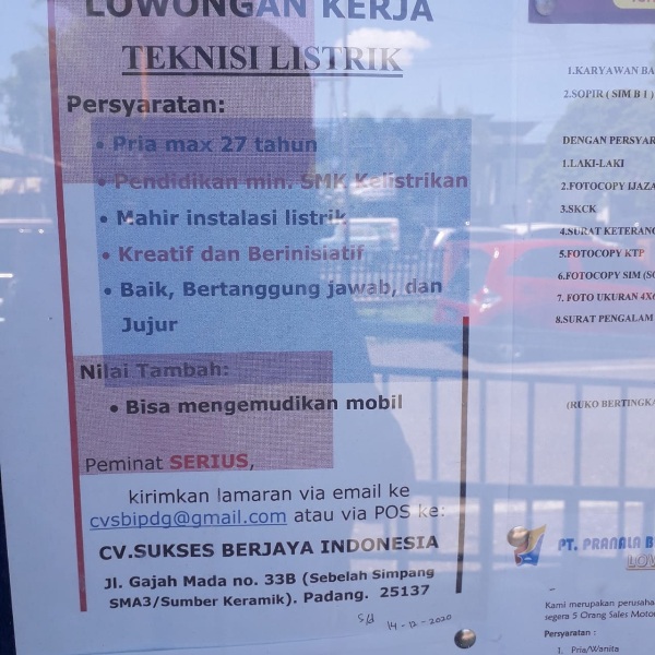 Lowongan Kerja Untuk Teknisi Listrik Kupasonline Com