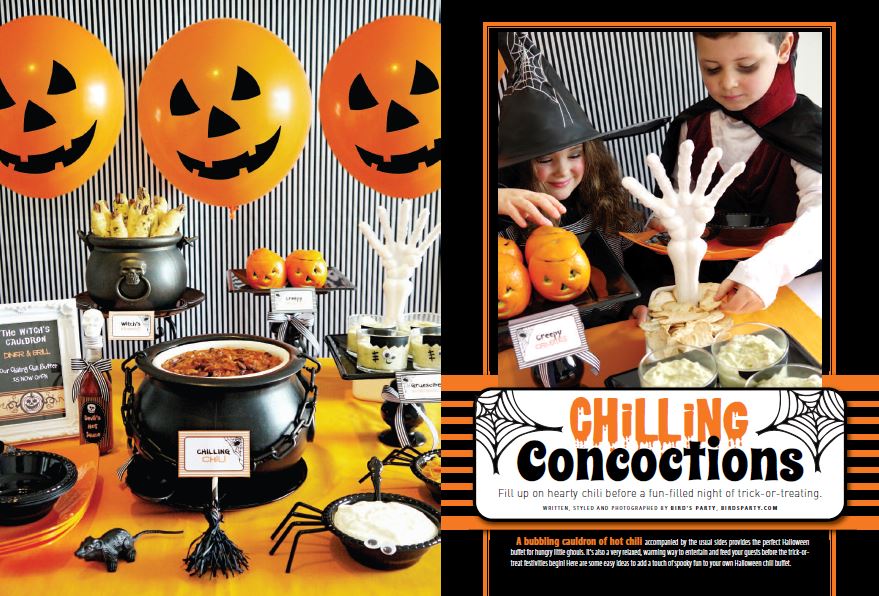 A Halloween Chili Buffet for Kids - BirdsParty.com