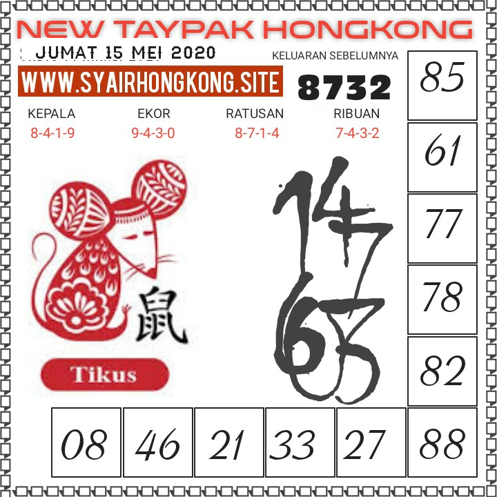 Prediksi HK 15 Mei 2020 - New Taypak Hongkong