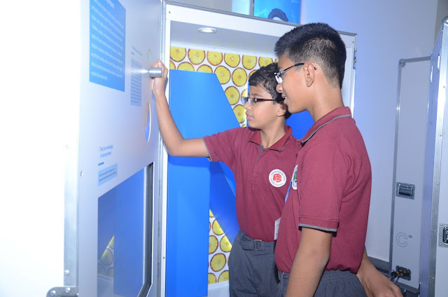 Students learning more about what Bayer does in the space of nutrition Students learning more about what Bayer does in the space of nutrition