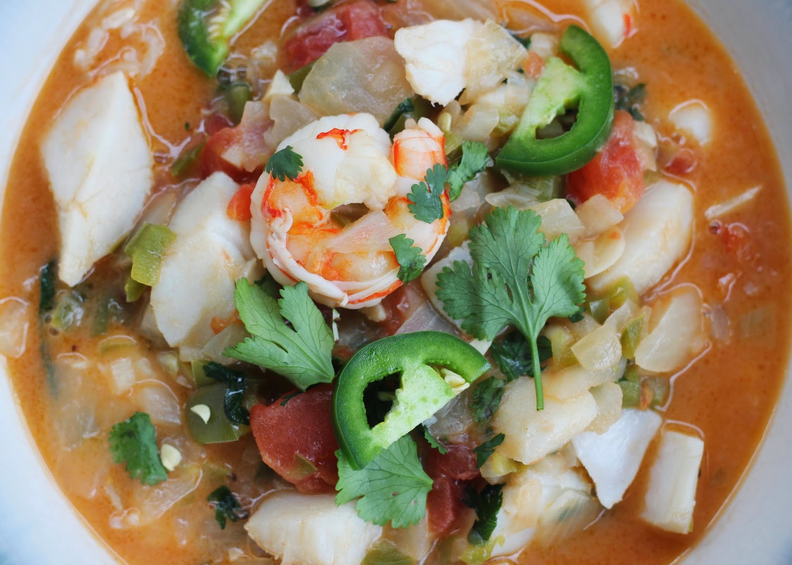 Traveling Light caribbean seafood stew
