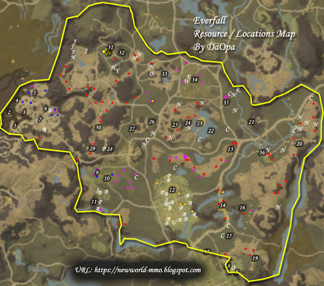 New World Everfall Map