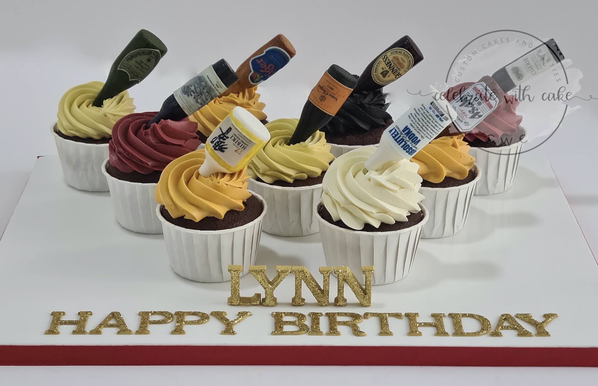 Wine and Alcohol themed cupcakes