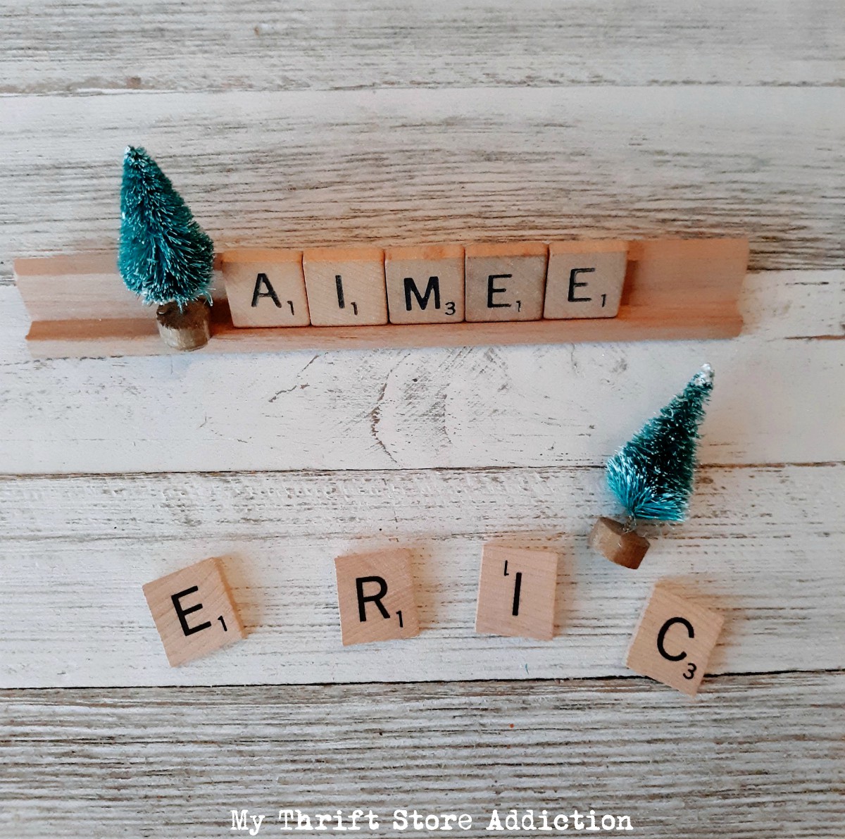 Scrabble Tile Christmas Place Cards