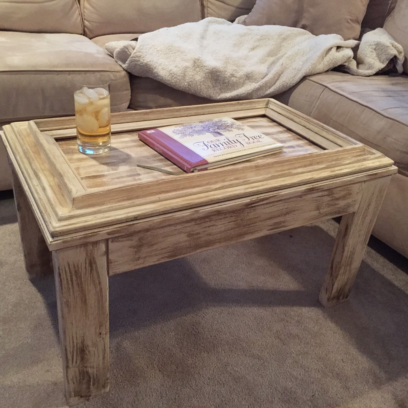 Unique Coffee Table Frame with Simple Decor