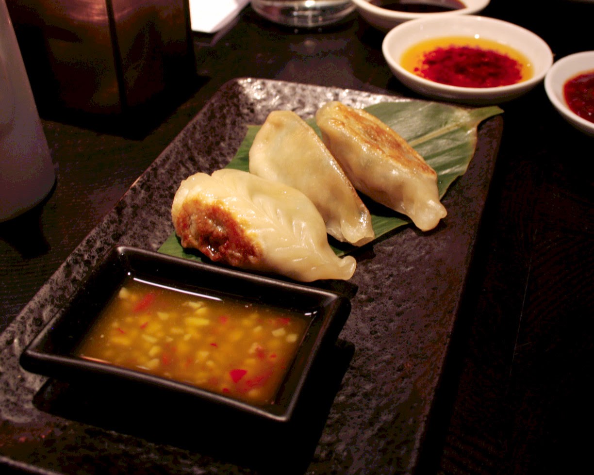 Steamed mushroom and spinach dumplings from Ping Pong dim sum in Soho