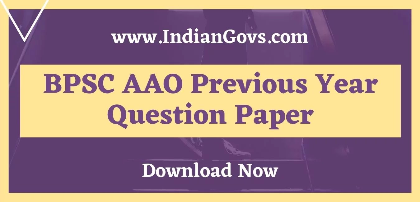 bpsc aao previous year question paper