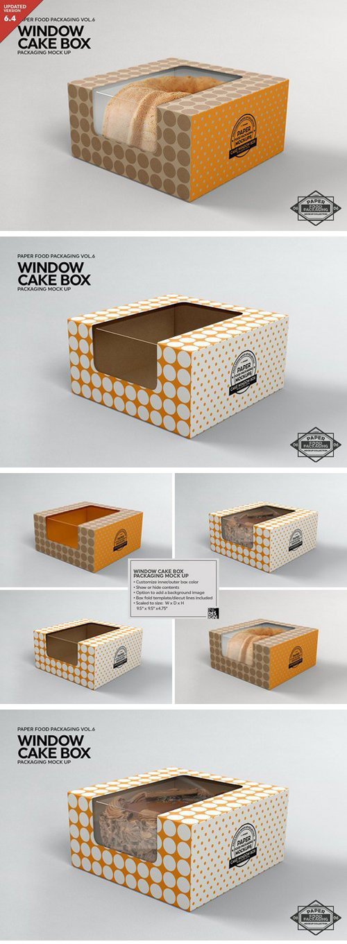 CM - Cake Window Box Packaging Mockup 2306692 2 sere