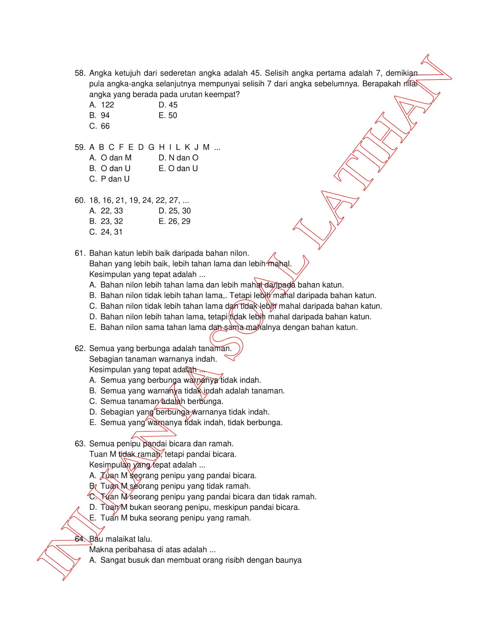 300+ Latihan Soal Tes CPNS SKD (TWK TIU TKP) 2021 + Kunci