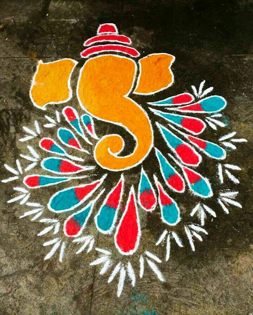 Rangoli Design Images for Ganesh Chaturthi