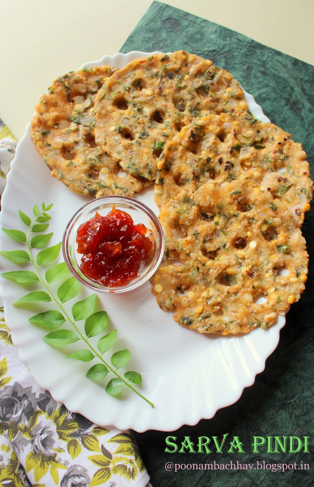 Annapurna Sarva Pindi / Savory Rice Flour Pancakes From Telangana Cusine