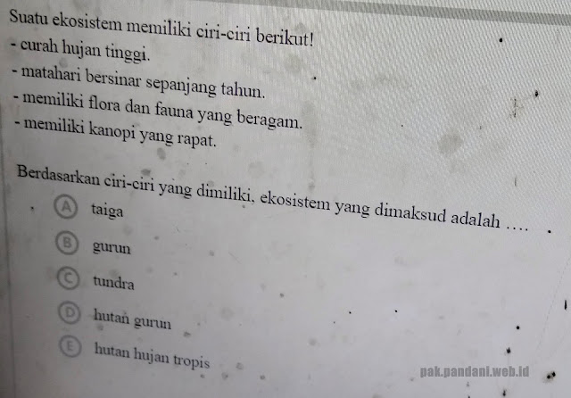 Pembahasan Soal Simulasi I UNBK Biologi SMA (Soal No 21