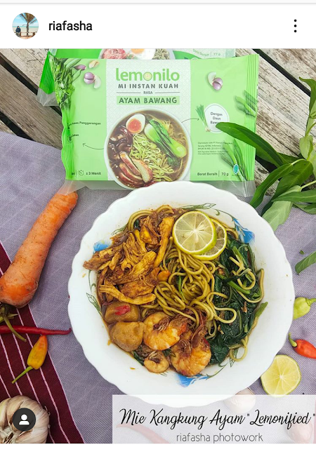 mie kangkung ayam lemonilo