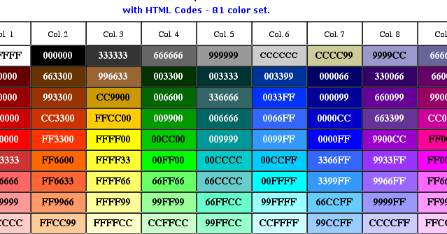 Kode Warna Background Html