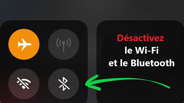 Désactivez le Wi-Fi et le Bluetooth Comment amplifier le réseau téléphonique dans des zones de faible couverture réseau 3G 4G 5G