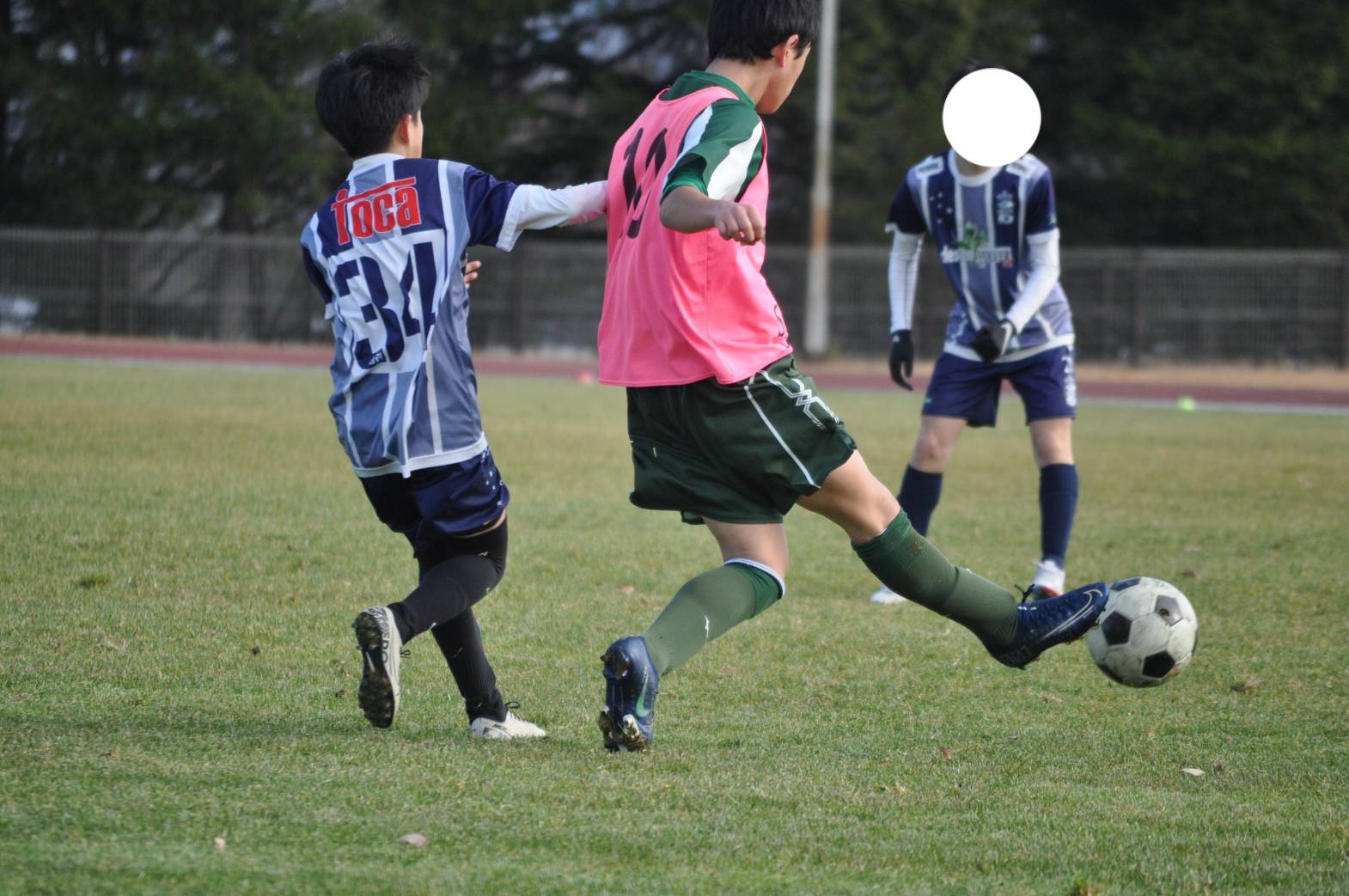 専修大学北上高校男子サッカー部 補助競技場にて