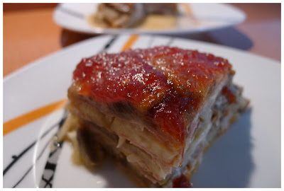  TIMBAL DE BERENJENAS CON MERMELADA DE TOMATE 