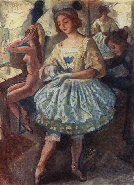 Серебрякова Зинаида Евгеньевна - Портрет балерины Е.А.Свекис в костюме для балета Фея кукол. 1923