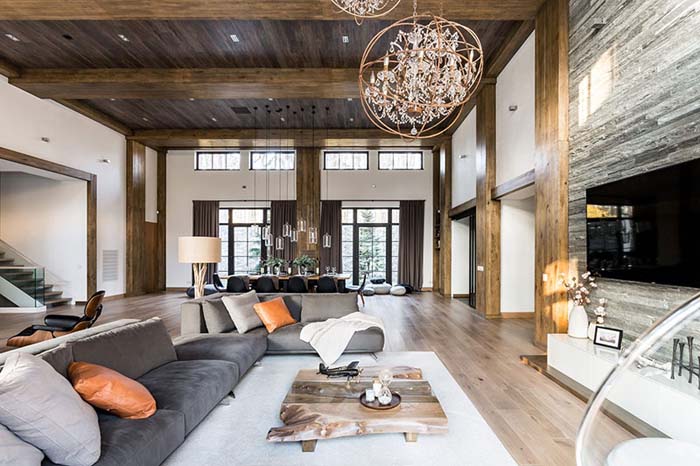 Modernia, tummaa ja rustiikkia