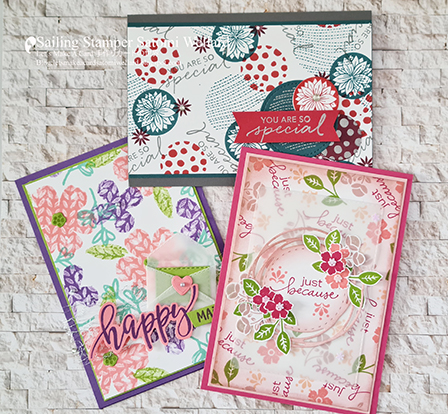 Stampin'Up! How To Make Fantastic Stamped Background Papers by Sailing Stamper Satomi Wellard