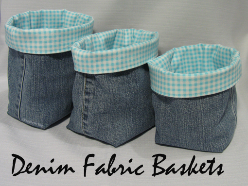 Refashion Co-op: Denim Fabric Baskets...