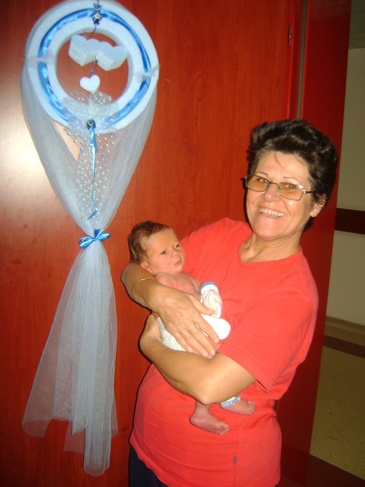 B.Bahar�ın dünyası&hellip; Erkek bebek için kapı süsü