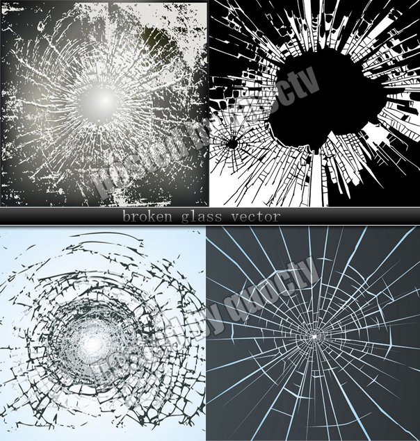 Fun Photo Editor Stock Vector Broken glass