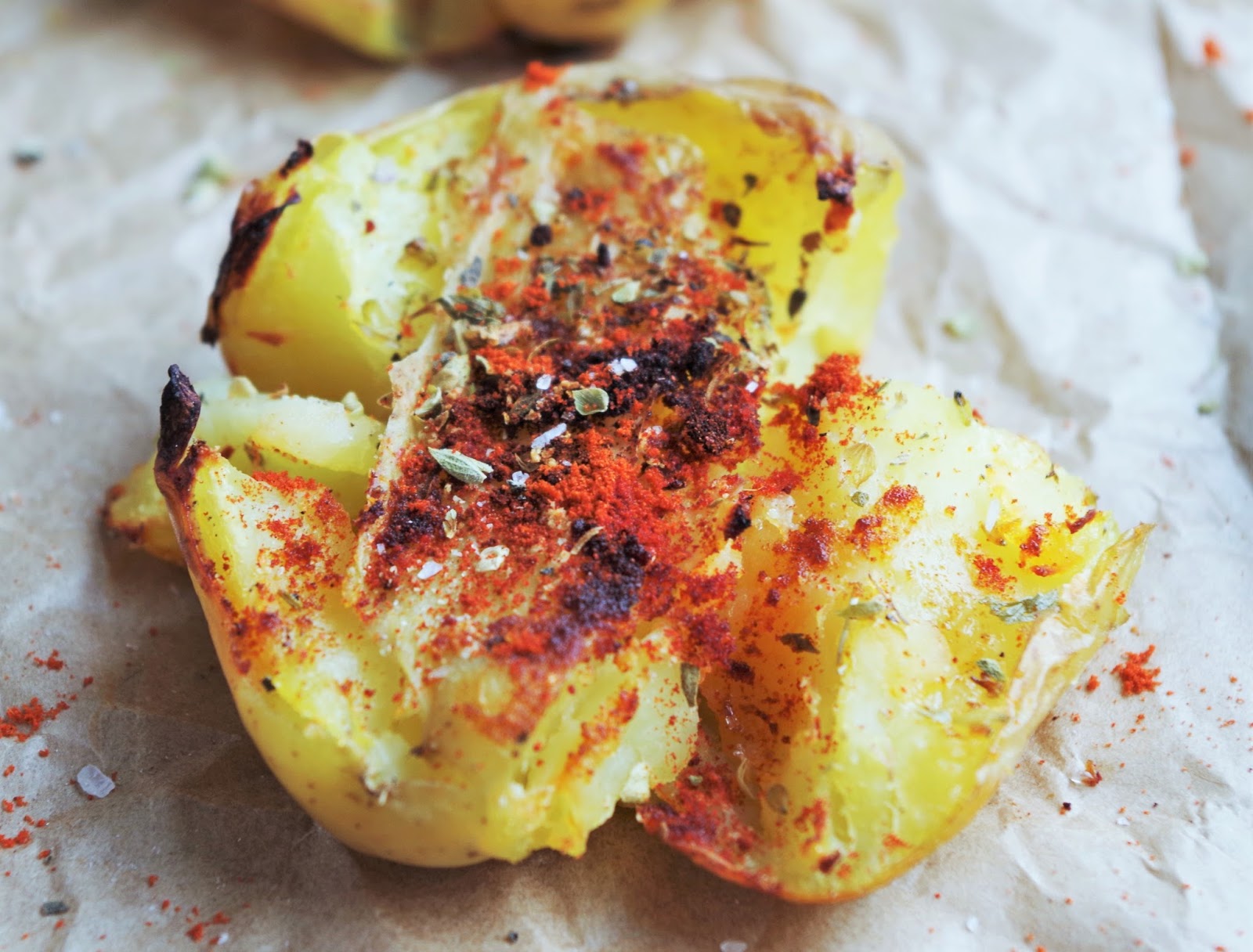 Smashed Paprika Potatoes Euphoric Vegan