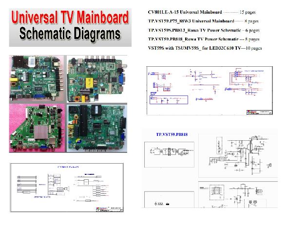 Led    Lcd Tv Universal Mother Boards Schematic Diagrams