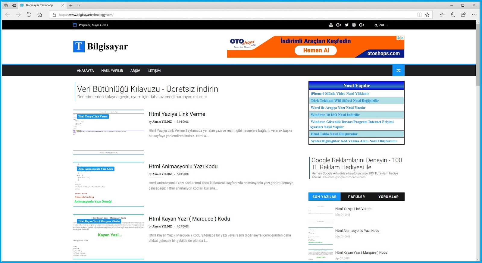 html resme link verme bilgisayar teknoloji resme