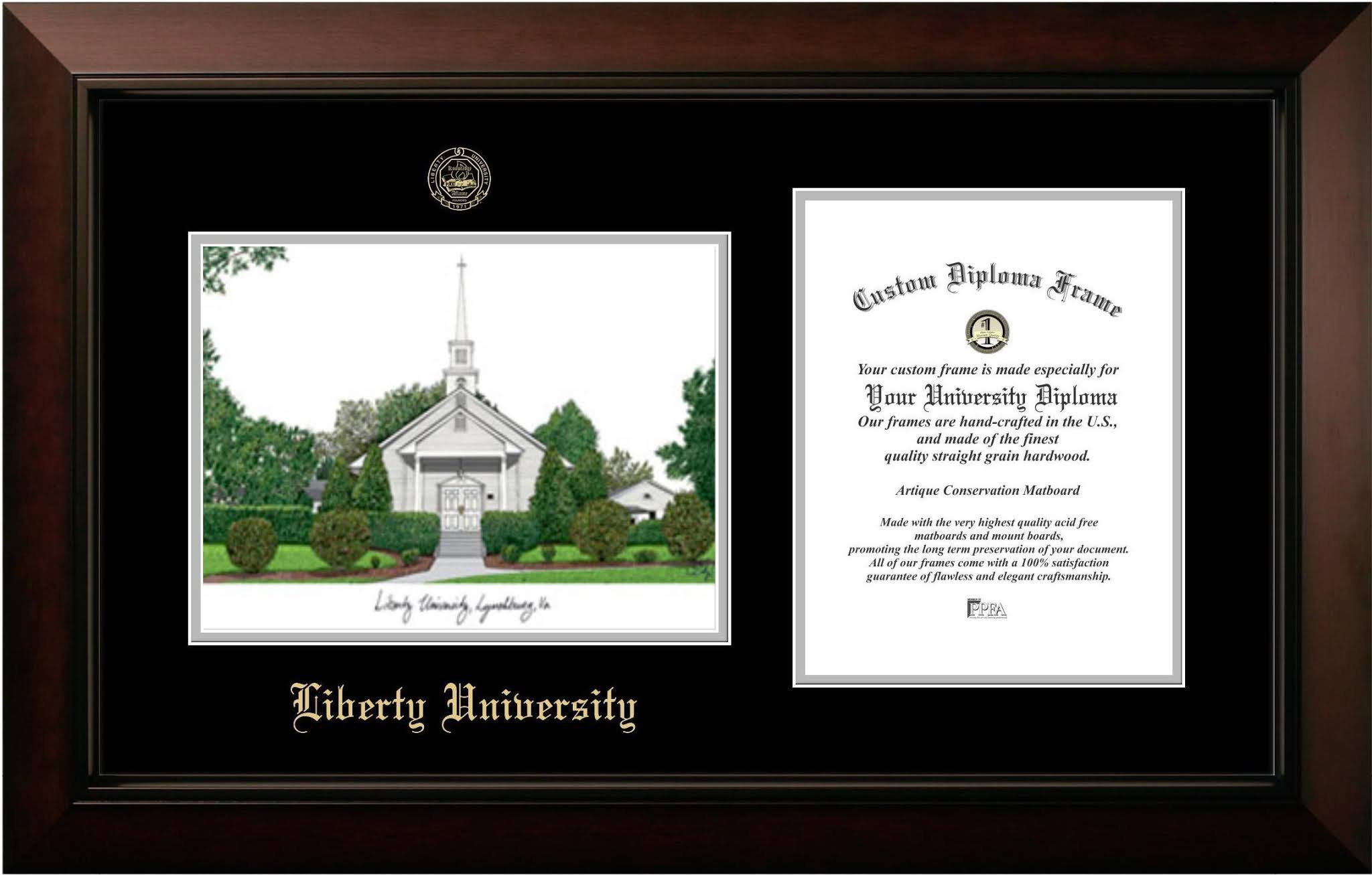 Liberty University Diploma Frame Table Frame