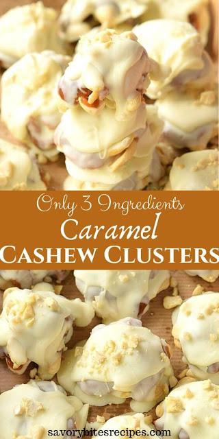 only 3 ingredients caramel cashew clusters